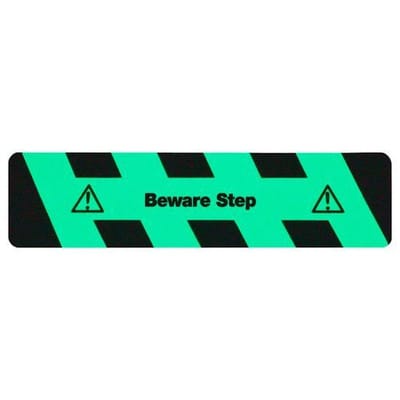 m2-Antirutschbelag™, nachleuchtend SG, "Beware Step