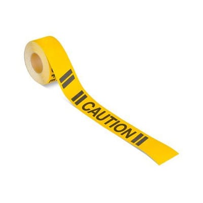 m2-Antirutschbelag™, Warnmarkierung, schwarz/gelb, "Caution", Rolle 75 mm x 18,3m