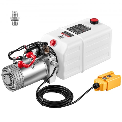 VEVOR Hydraulikaggregat Hydraulikpumpe 1600 W 7 Qt 3,4 L/min Einfachwirkend für Ladebordwände Scherenhubtische Becherförderer, Entlastungsdruck 22 Mpa, Überdruckventil, Handregler, Horizontale Montage
