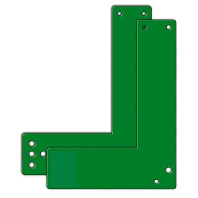 Montageplatten Glasrahmentüren 20,5 cm lang, sabotagesicher, mit Bohrungen
