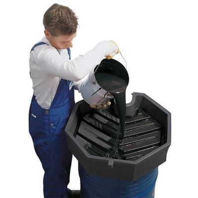 Fasstrichter aus Polyethylen (PE), 22 Liter, mit Adapter