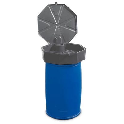 Fasstrichter aus Polyethylen (PE), 22 Liter, mit Sieb und Deckel