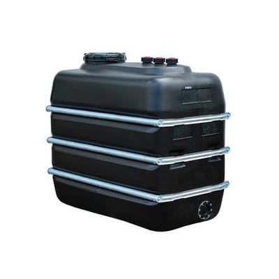 Chemikalientank aus Polyethylen (PE), 2.500 Liter Volumen, schwarz