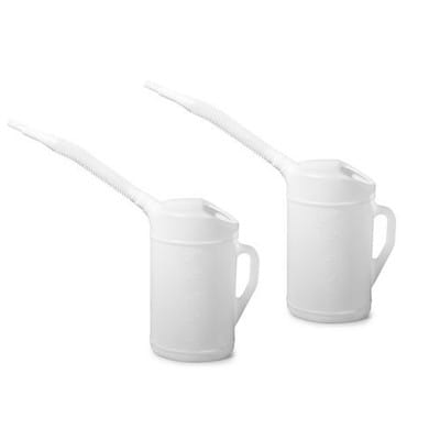 Messkanne aus PE mit flexiblem Auslauf, skaliert, 5,0 Liter Volumen