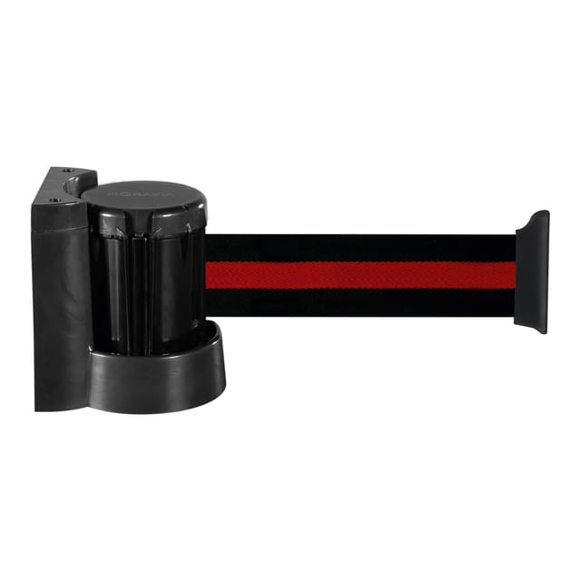 Wandkassette WK 230, mit Gurtband, schwarz/rot/schwarz