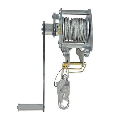 Lastwinde für Aluminium-Dreibock, inkl. Halterung