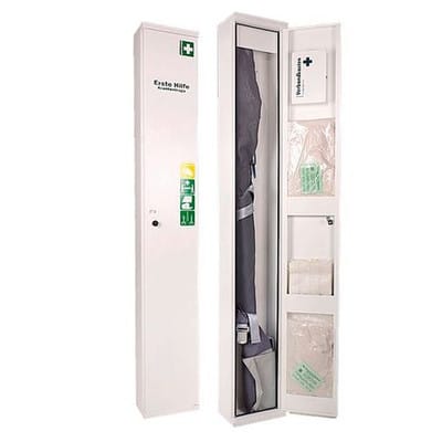 Erste-Hilfe-Schrank aus Stahlblech, weiß