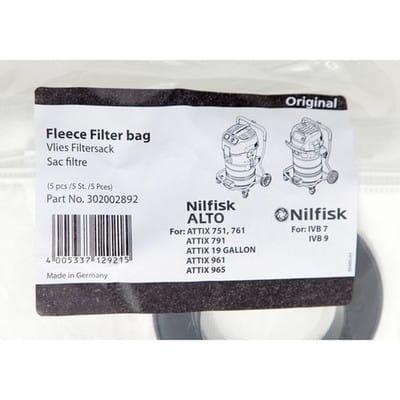 Sicherheits-Filtersäcke für Sicherheits-Staubsauger Typ S 990, 5 Stück