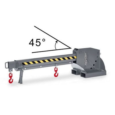 Kranarm, auszieh- und höhenverstellbar, Traglast 650 - 3000 kg, grau