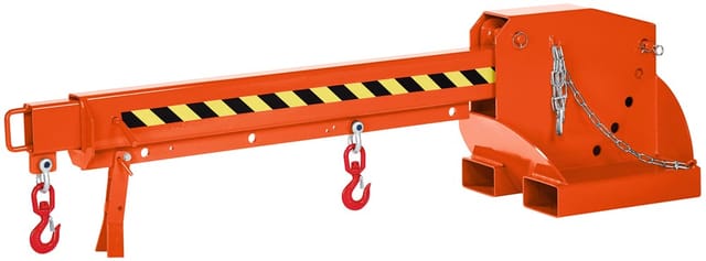 Kranarm, auszieh- und höhenverstellbar, Traglast 1000 - 5000 kg, orange
