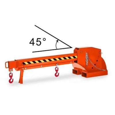 Kranarm, auszieh- und höhenverstellbar, Traglast 650 - 3000 kg, orange