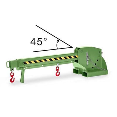 Kranarm, auszieh- und höhenverstellbar, Traglast 1000 - 5000 kg, grün