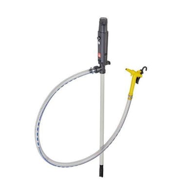 Akku-Pumpe B1 aus PP, für Chemikalien, 75 W, 500 mm Tauchtiefe, Schlauch 1,5 m, Zapfventil