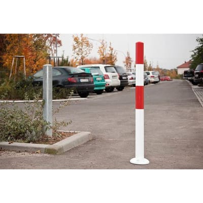 Sperrpfosten aus Stahl, zum Eindrehen lackiert Ø 76, feuerverzinkt, H 1000 mm, Typ 76