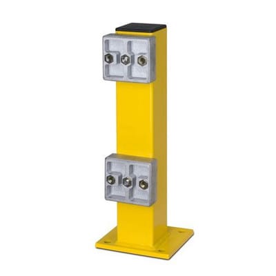 Standpfosten f. Rammschutzplanke Safe, feuerverzinkt u. kunststoff-beschichtet gelb, Typ S-ZK