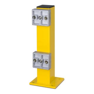 Standpfosten f. Rammschutzplanke Safe, kunststoffbeschichtet gelb, Typ S-K