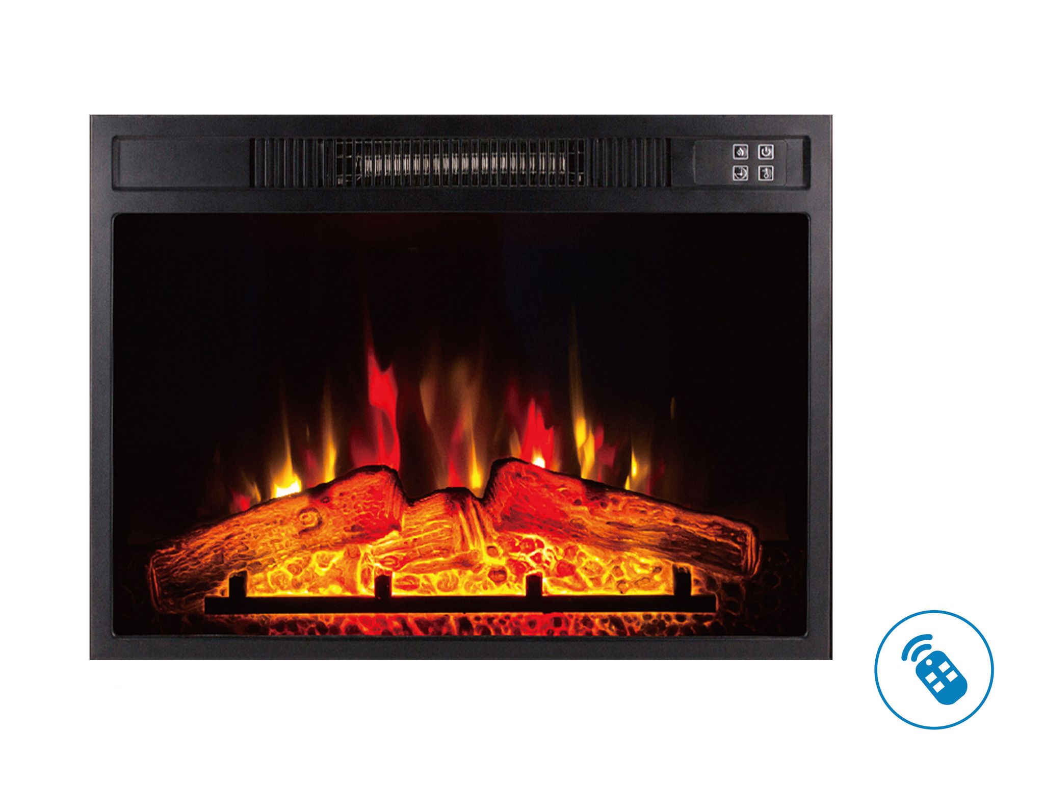 Purline - Elektrischer Wandkamin 2000w Mit Fernbedienung Und Regulierbarer Flamme