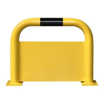 Rammschutzplanke Safe, B 1200 mm, Typ 12-K, kunststoff-beschichtet, gelb