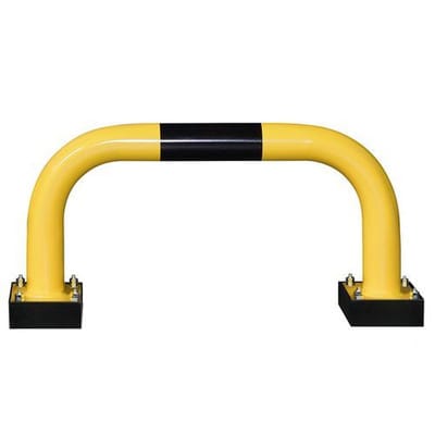 Nachgebender Rammschutzbügel R 7.3 Innenaufstellung, 750 x 390 mm, kunststoffbeschichtet