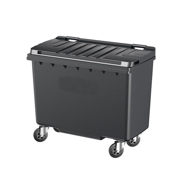 500-liter-behälter Mit Frontgriff – Deckel Farbe Braun – 1240 X 667 X 1097 Mm - 210008gaga/ma