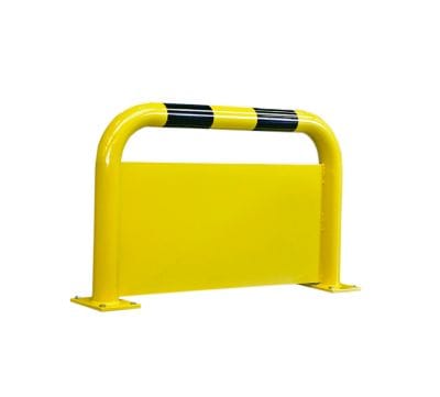 Rammschutzplanke Safe, B 1200 mm, Typ 12-ZK, feuerverzinkt u. kunststoff-beschichtet, gelb