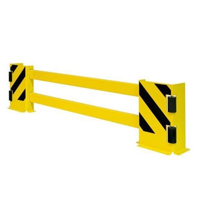 Regalschutz seitlich, Stahl kst-beschichtet, Regalbreiten 2300 - 2700 mm , Typ D 2.1, mit Leitrollen