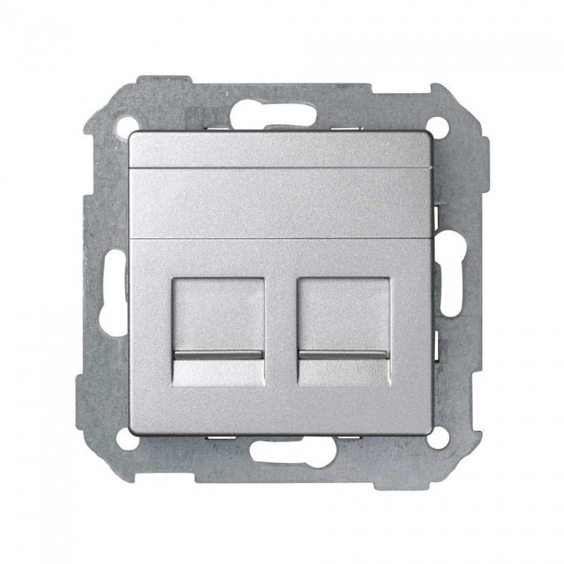 Flache V & D-cg-platte Für 2 Rj-45 Ampere Kaltes Aluminium Simon 82 Detail 82006-93