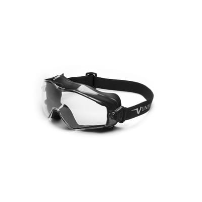 Vollsichtbrille 6x3 Black Edition, klar Rahmen schwarz, Scheibe PC, AF / AS / UV