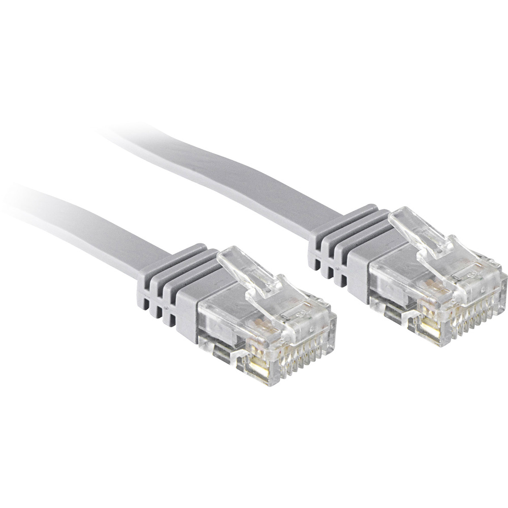 Lindy - 47491 Rj45 Netzwerkkabel, Patchkabel Cat 6 U/utp 1.00 M Grau Mit Rastnasenschutz 1 St.