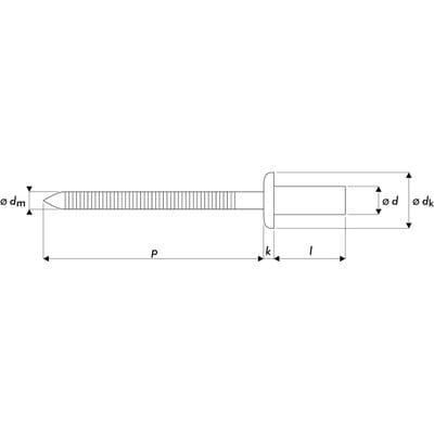 Q-Sealed Dicht-/Becherniet Edelstahl A2/A1 Flachrundkopf 3.2 X 06