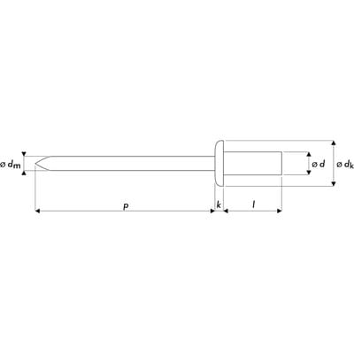 Q-Sealed Dicht-/Becherniet Alu/Alu Flachrundkopf 4.8 X 18