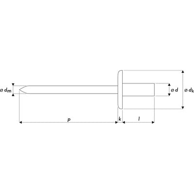 Q-Sealed Dicht-/Becherniet Stahl/Stahl Großkopf 4.0 X 10 X 12
