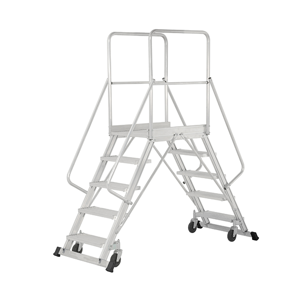 Mobile Plattformtreppe 4 Stufen - Maximale Arbeitshöhe 2.95m - 618904-mc