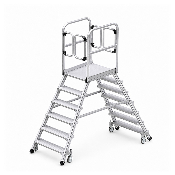 Plateforme Mobile 2x7 Marches - Hauteur Max. De Travail 3.70m - 618907-2p