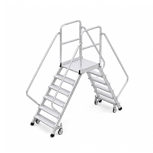 Mobile Plattformtreppe 5 Stufen - Maximale Arbeitshöhe 3.20m - 618905-mc