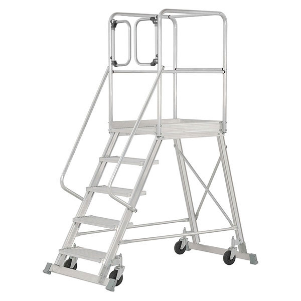 Mobile Plattformtreppe 8 Stufen - Maximale Arbeitshöhe : 3.94m - 6188/08-mcp