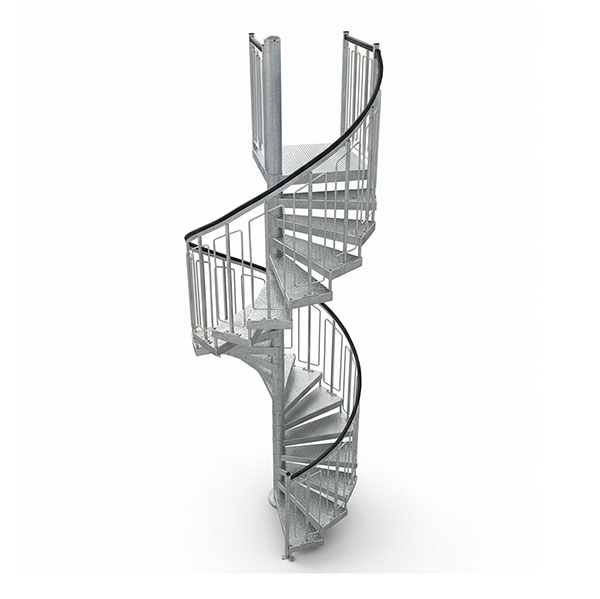 Industrie-wendeltreppe 23 Stufen - Erreichbare Höhe 4,23 M - Heli200-426-23-dr