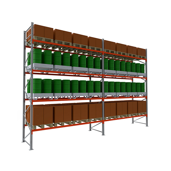 Rack À Palettes 4 Niveaux - Élément Suivant : 6000x3600x1100mm - Utilisable Uniquement Avec Un Module De Départ - Rack500/4n/60/36/s