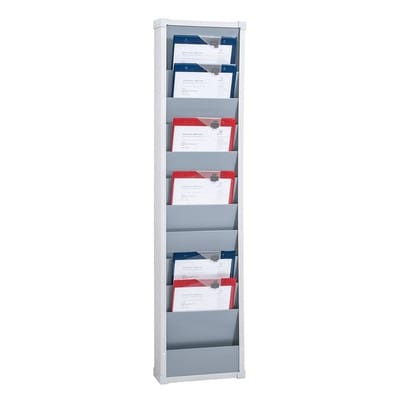 Planungstafel einreihig, für DIN A4, Planungsreihen durchgehend befüllbar, Grau, Maße 315 x 1.282 mm, Schienen 10, Verpackungseinheit: 1 STK