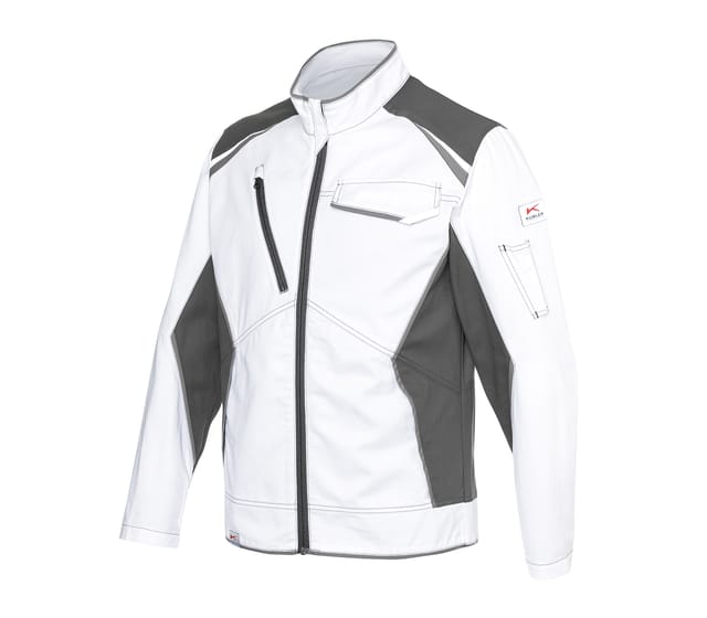 ICONIQ cotton Jacke 1140 1301, weiß/anthrazit, Größe M