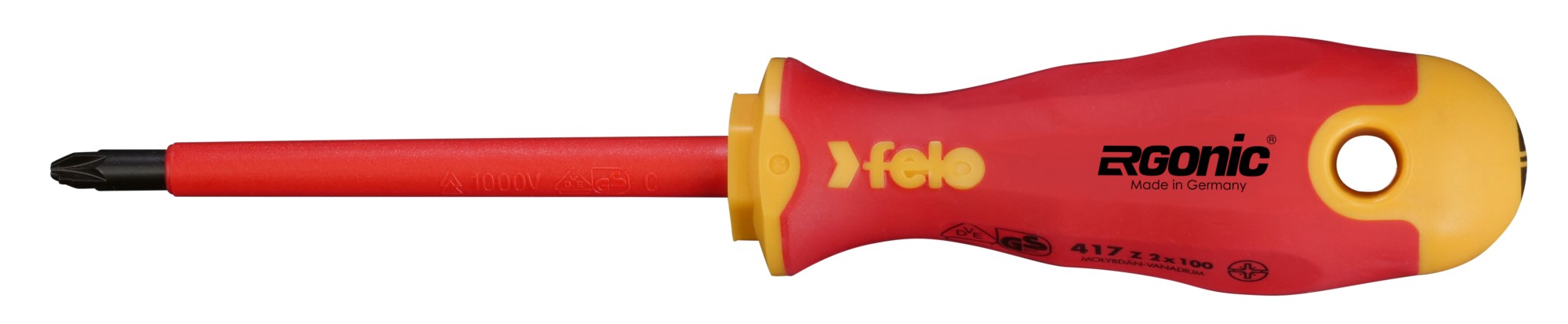 Ergonic Isolierter Schraubendreher "plus-minus Z" Bit Z 2 Felo 41720390