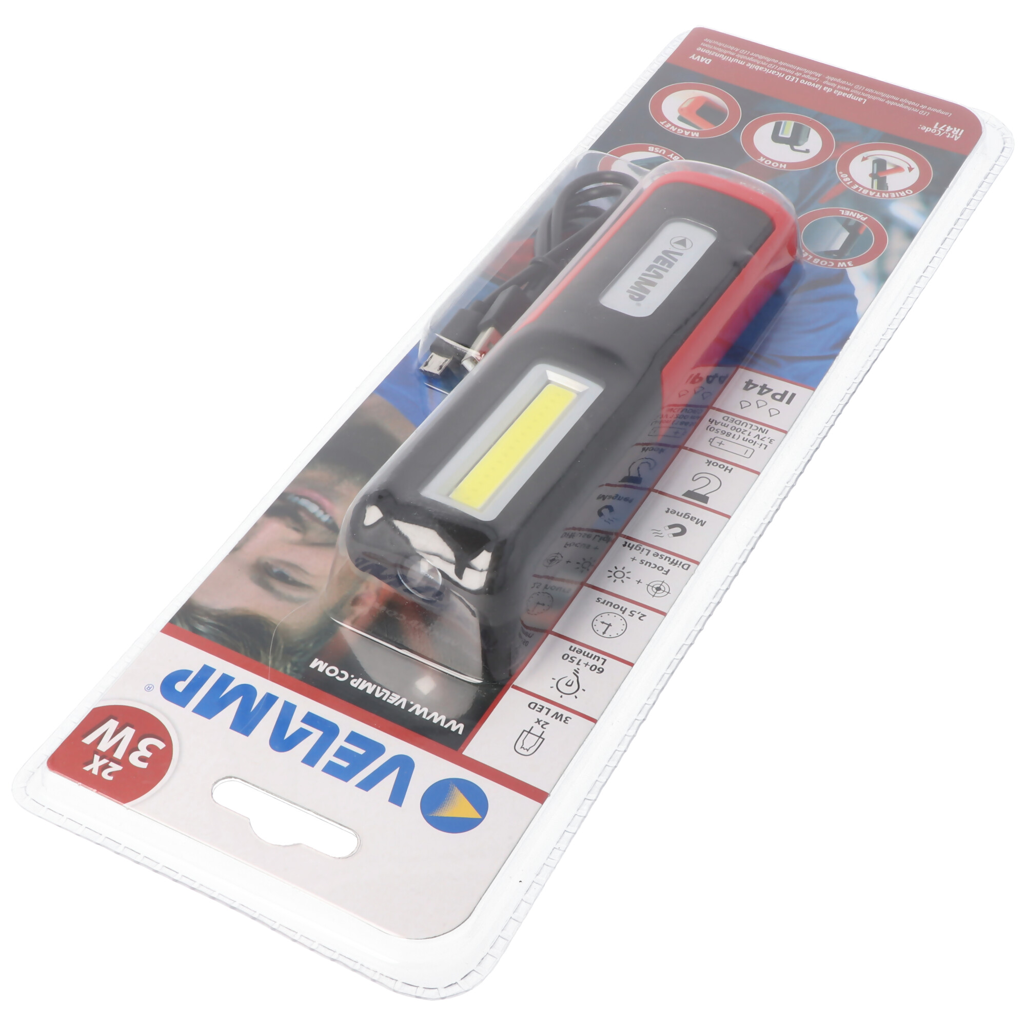 Velamp Ir471 Davy Led Arbeitsleuchte Akkubetrieben 3 W