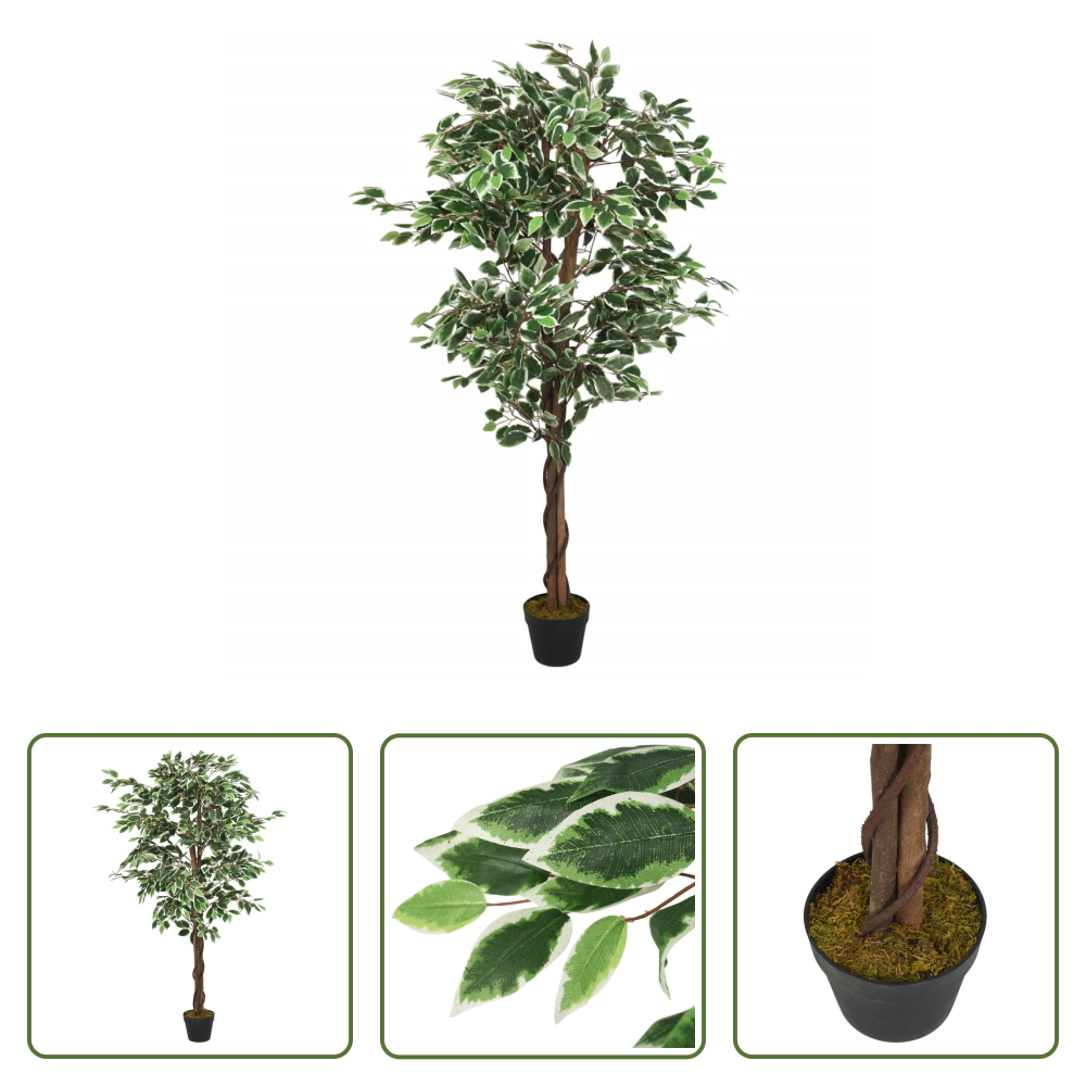 Künstliche Pflanze - Ficusbaum Künstlich 378 Blätter 80 Cm Grün