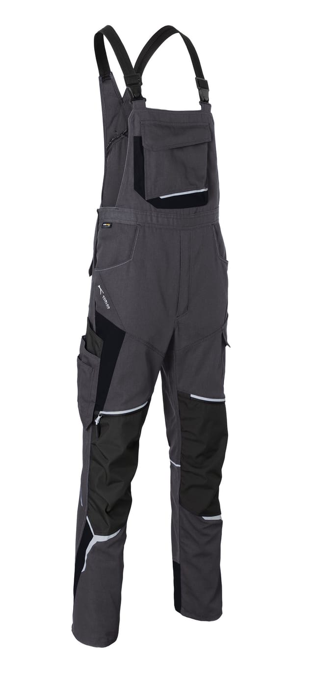 BODYFORCE Latzhose 3125 5302, anthrazit/schwarz, Größe 31