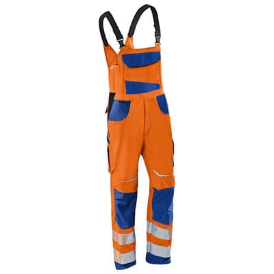 REFLECTIQ Latzhose PSA 2 3207 8340, warnorange/kbl.blau, Größe 62