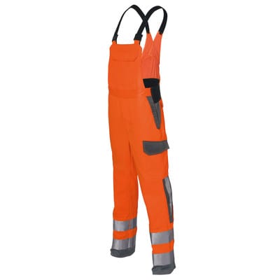 PROTECTIQ HIGH VIS Latzhose 3394 8420, warnorange/anthrazit, Größe 26