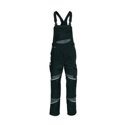 ACTIVIQ cotton+ Latzhose 3450 3421, schwarz/anthrazit, Größe 94