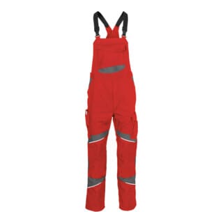 ACTIVIQ cotton+ Latzhose 3450 3421, mittelrot/anthrazit, Größe 28
