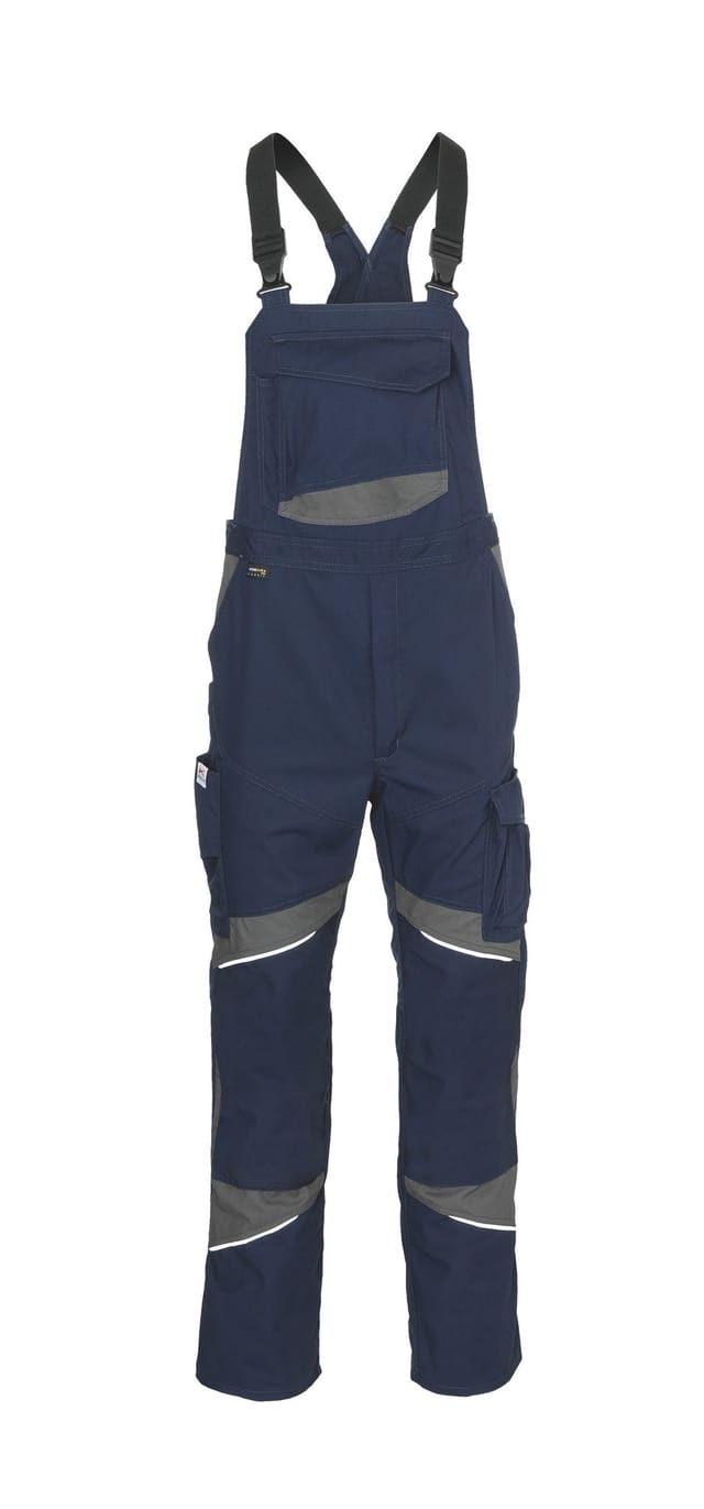 ACTIVIQ cotton+ Latzhose 3450 3421, dunkelblau/anthrazit, Größe 90