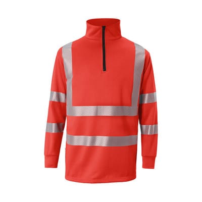 REFLECTIQ Zip-Sweatshirt PSA 2 5046 8344, warnrot, Größe 3XL